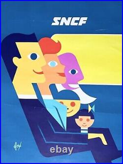 Original SNCF poster Billets de Famille 1973 Foré
