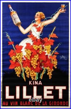Original Vintage Poster Lillet Robys 200x130cm Excellent condition