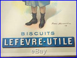 Original ancien carton publicite 1925-30 LU firmin pub affiche biscuit nantais
