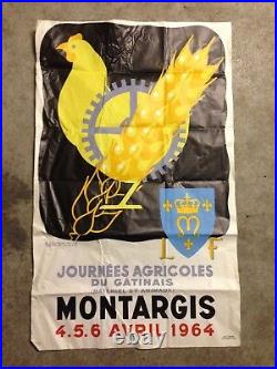 Original french vintage poster MONTARGIS Cournichoux Journées Agricoles 1964