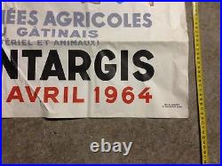 Original french vintage poster MONTARGIS Cournichoux Journées Agricoles 1964