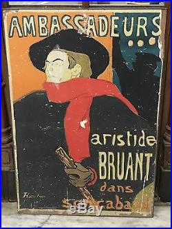 Originale Affiche Ambassadeurs Aristide Bruant Henri De Toulouse-lautrec 1892