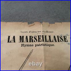 Originale Affiche Image D'epinal La Marseillaise