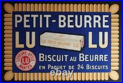 PETIT-BEURRE LU Affiche originale entoilée Litho 1910 129x185cm