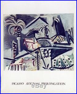 PICASSO (AVIGNON PROLONGATION 1973) Affiche originale entoilée Litho MOURLOT