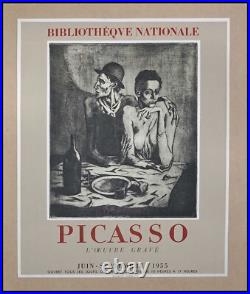 PICASSO original poster, Oeuvre gravé Picasso, affiche originale 1955