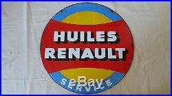 PLAQUE EMAILLE HUILES RENAULT