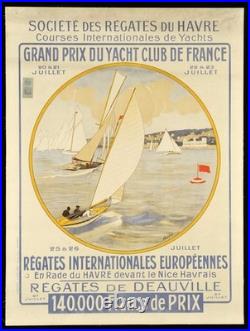 POSTER AFFICHE Deauville Le Havre Yachting