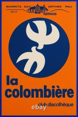 POSTER AFFICHE Orthez La Colombiere Discothèque