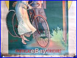 PUB Affiche ANCIENNE 1900 CYCLES RUN de Chaume Velo Bicyclette Poster Publicite