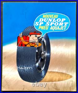 PUBLICITE Maquette INEDITE pour AFFICHETTE Dunlop S. P. Sport Pneu Aquajet