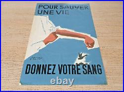 Paul Colin - Donnez Votre Sang Affiche Originale Poster 1968