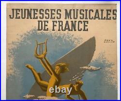 Paul Colin Rare Affiche Originale Jeunesses Musicales De France 1945