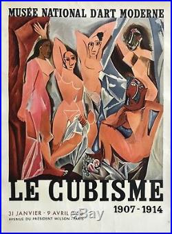 Picasso Affiche Lithographie Le Cubisme 1953 Les Demoiselles Davignon Mourlot