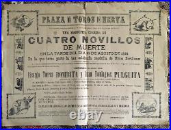 Plaza de Toros Nerva Una magnifica corrida de cuatro novillos de muerte 1895