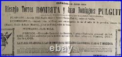 Plaza de Toros Nerva Una magnifica corrida de cuatro novillos de muerte 1895