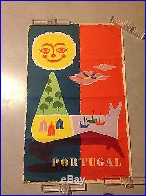 Portugal A. Games 1955 affiche ancienne poster vintage
