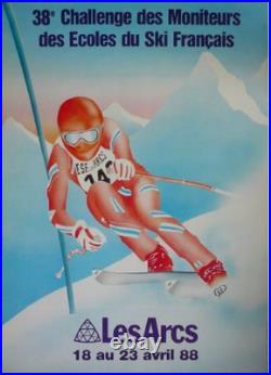 Poster Affiche Les Arcs 1988