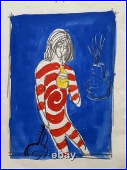 Projet original ORANGINA Bernard VILLEMOT (non signé) années 60