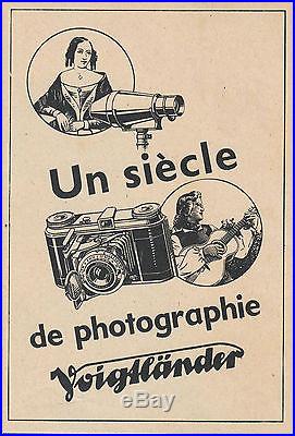 Publicité Ancienne Appareil Photo un Siècle de Voigtländer -1943 (P. 22)