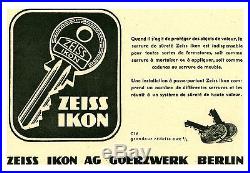 Publicité Ancienne Clés ZEISS IKON 1941 (P. 24)