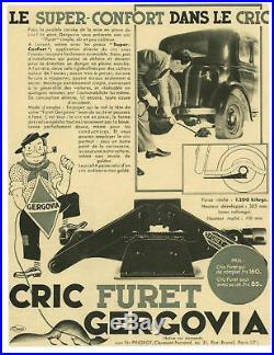 Publicité Ancienne Cric Furet Gergovia 1933 (P. 2 + autres) Dam