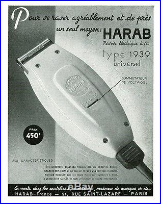 Publicité Ancienne Rasoir Harab 1939 (P. 6 + 3)