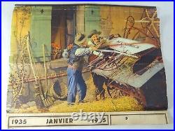 Publicité affiche ancienne MC CORMICK 1935 MACHINE AGRICOLE art populaire