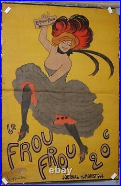 RARE AFFICHE ANCIENNE VINTAGE POSTER CAPPIELLO FROU-FROU ci 1899 149x103 cm env