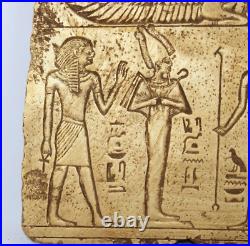 RARE ANCIEN ÉGYPTIEN ANTIQUE Isis, Osiris, Ramsès avec Tut et Nefertari Stella