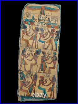 RARE ANCIEN ROI EGYPTIEN ANTIQUE RAMSÈS II et sa femme Nefertari Wood Stella