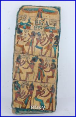 RARE ANCIEN ROI EGYPTIEN ANTIQUE RAMSÈS II et sa femme Nefertari Wood Stella