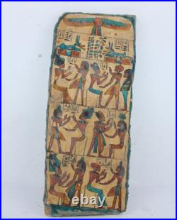 RARE ANCIEN ROI EGYPTIEN ANTIQUE RAMSÈS II et sa femme Nefertari Wood Stella