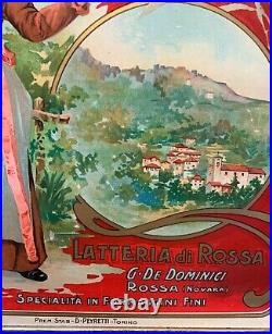 RARE Affiche CHROMOLITHOGRAPHIE de 1900 /1906 CHOCOLATE MONTE ROSA 030 X 055cms