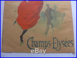 RARE Affiche JULES CHERET 1894 PALAIS DE GLACE Champs Elysées 585 X 390 mm