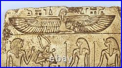 RARES AILES ANCIENNES ÉGYPTIENNES ISIS Osiris avec Ramsès et Nefertari Stella