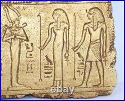 RARES AILES ANCIENNES ÉGYPTIENNES ISIS Osiris avec Ramsès et Nefertari Stella