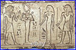 RARES AILES ANCIENNES ÉGYPTIENNES ISIS Osiris avec Ramsès et Nefertari Stella