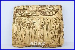 RARES AILES ANCIENNES ÉGYPTIENNES ISIS Osiris avec Ramsès et Nefertari Stella