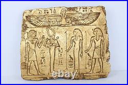 RARES AILES ANCIENNES ÉGYPTIENNES ISIS Osiris avec Ramsès et Nefertari Stella