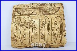 RARES AILES ANCIENNES ÉGYPTIENNES ISIS Osiris avec Ramsès et Nefertari Stella