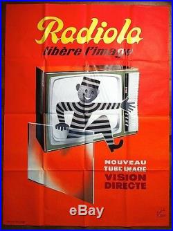 RAVO (René) Radiola libère l'image, AFFICHE PUBLICITAIRE, 1960