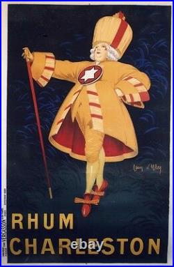 RHUM CHARLESTON Affiche originale entoilée Litho Jean d'YLEN 1923 134x203cm