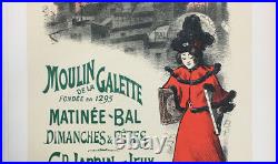 ROEDEL Litho originale Les Maîtres de l'affiche 1897 Pl 75 Moulin de la Galette