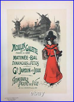 ROEDEL Litho originale Les Maîtres de l'affiche 1897 Pl 75 Moulin de la Galette