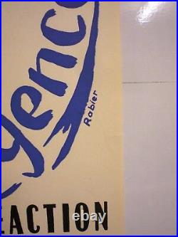 Rabier French Red Cross Devenez Secouriste Lithographie Originale 1953
