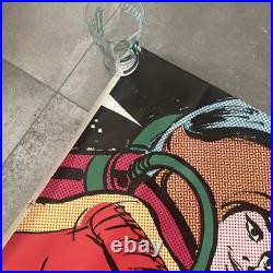 Rare 1/2 affiche Originale JEAN CLAUDE FOREST pour PERRIER 1967 68 x 138 cm