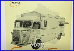 Rare Affiche Ancienne Originale Citroen Hy Tub Type H Camping-car Filca France