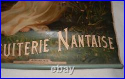 Rare Affiche Biscuiterie Nantaise Bn 1902 Edouard Bisson Chromolithographique