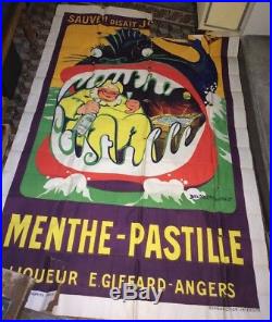 Rare Affiche Menthe Pastille Giffard Par Baudrier-foucault